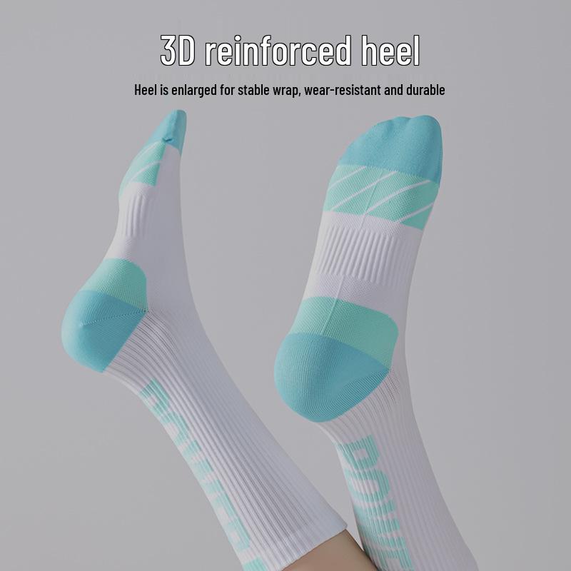 Women's Mid-Calf Breathable Sweat-Absorbent Sports Socks for Cycling, Running, Skipping, and Badminton