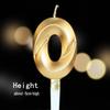Large Gold Number Candles for First Birthday, Full Moon, Children's Cake Decorations, and Party Accessories.