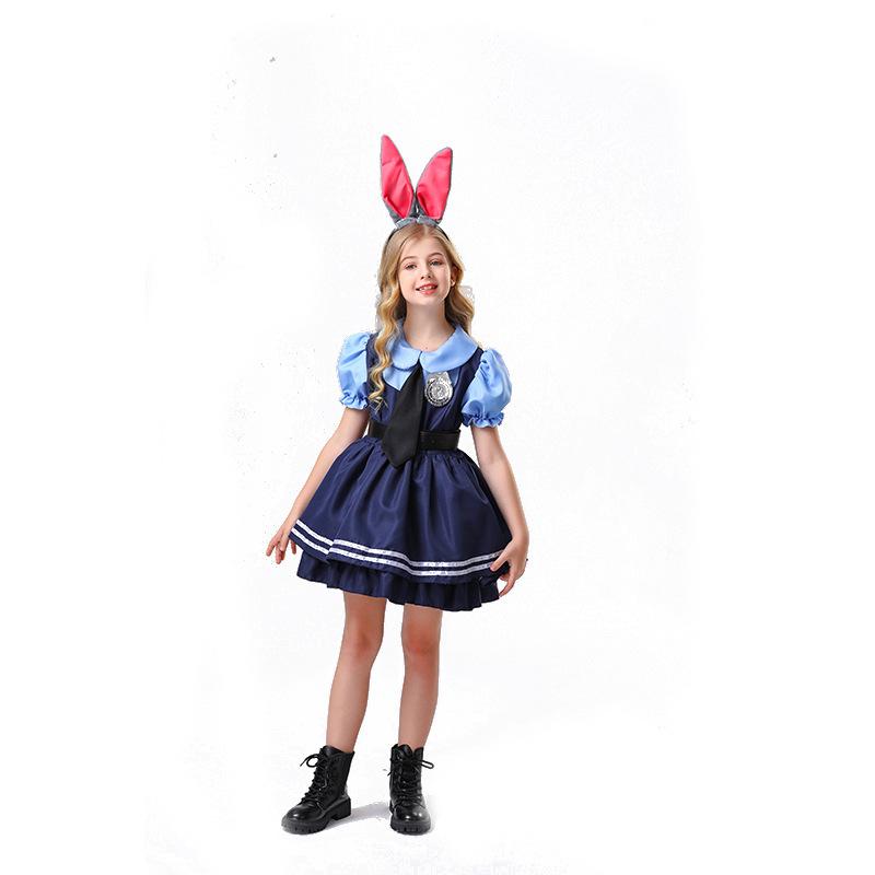 Cosplay Halloween costumes crazy animal city male and female parent-child Judy rabbit police officer cos full set of couples stage costumes