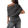 Summer New Women's T-shirt, Sexy Slim One Shoulder Bat Sleeve Top for Foreign Trade