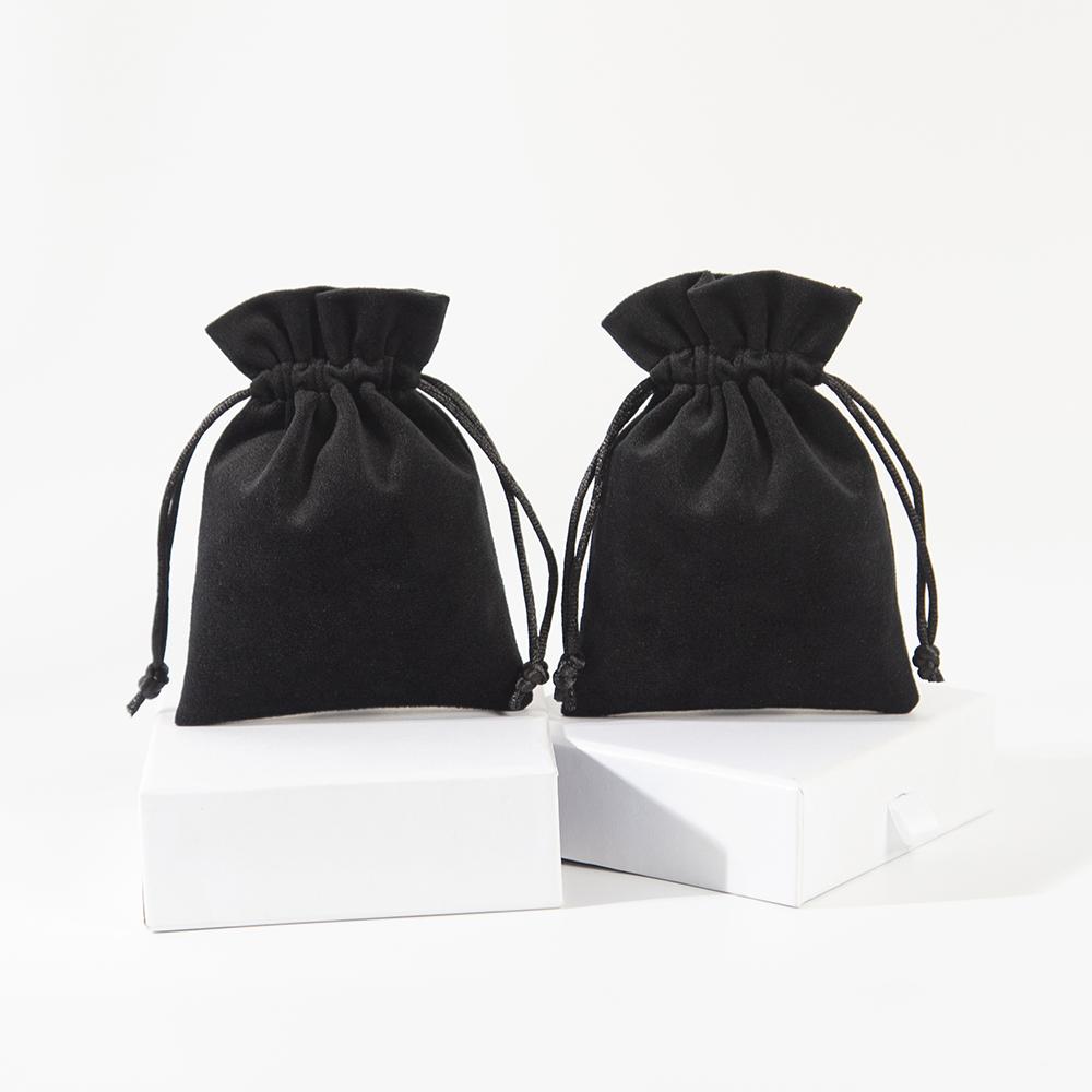 1PC Velvet Drawstring Bag 9*15cm Suede Flannel Gift Storage Pouch Makeup Organizer