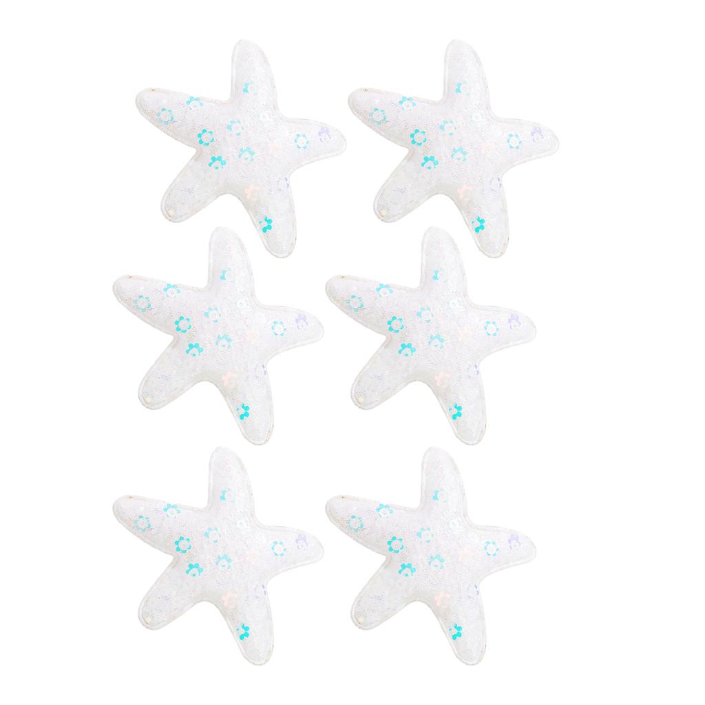 6pcs Glitter Star Hair Clips for Girls Sequins Barrettes Metal Hairpins for Baby Toddlers Alligator Clips Hair Accessories