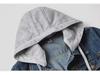 2024 Women's Slim Hooded Denim Jacket - Japanese & Korean Style, Long-Sleeved Short Spring & Autumn Coat