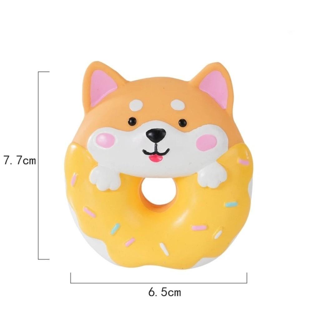 Latex Material Pet Interactive Toy Grinding Teeth Design Noise Making Dog Squeak Toy Squeak Sound Donut Shaped Chew Training Toy