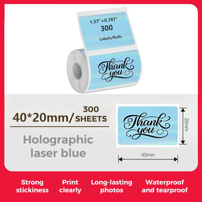 Laser Print Self Adhesive Thermal Label Roll 40x20mm 1 Roll Compatible with M110 M120 M200 M220 Munbyn Printers