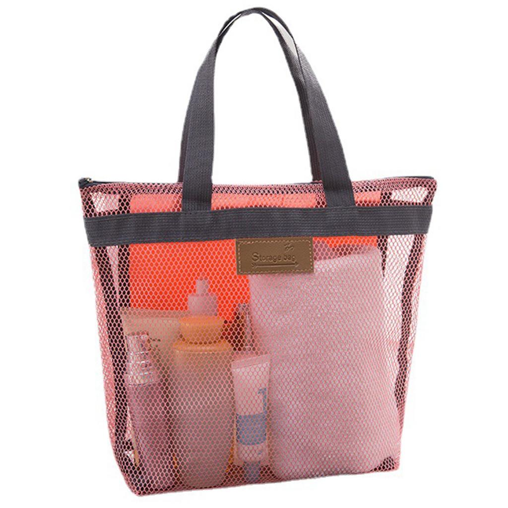 Portable Mesh Shower Tote Bags With Zipper Quick Dry Bath Organizer For College Dorm Gym Outdoor Beach Travel Or Camping