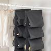 Hanging 12-Grid Shoe and Clothing Storage Bag - Multi-Layer Wardrobe Organizer