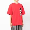 We11done Ss22 Logo Monster Color Block Round Neck Short Sleeve T-Shirt Unisex T-Shirts Red WD-TT1-22-650-U-RD
