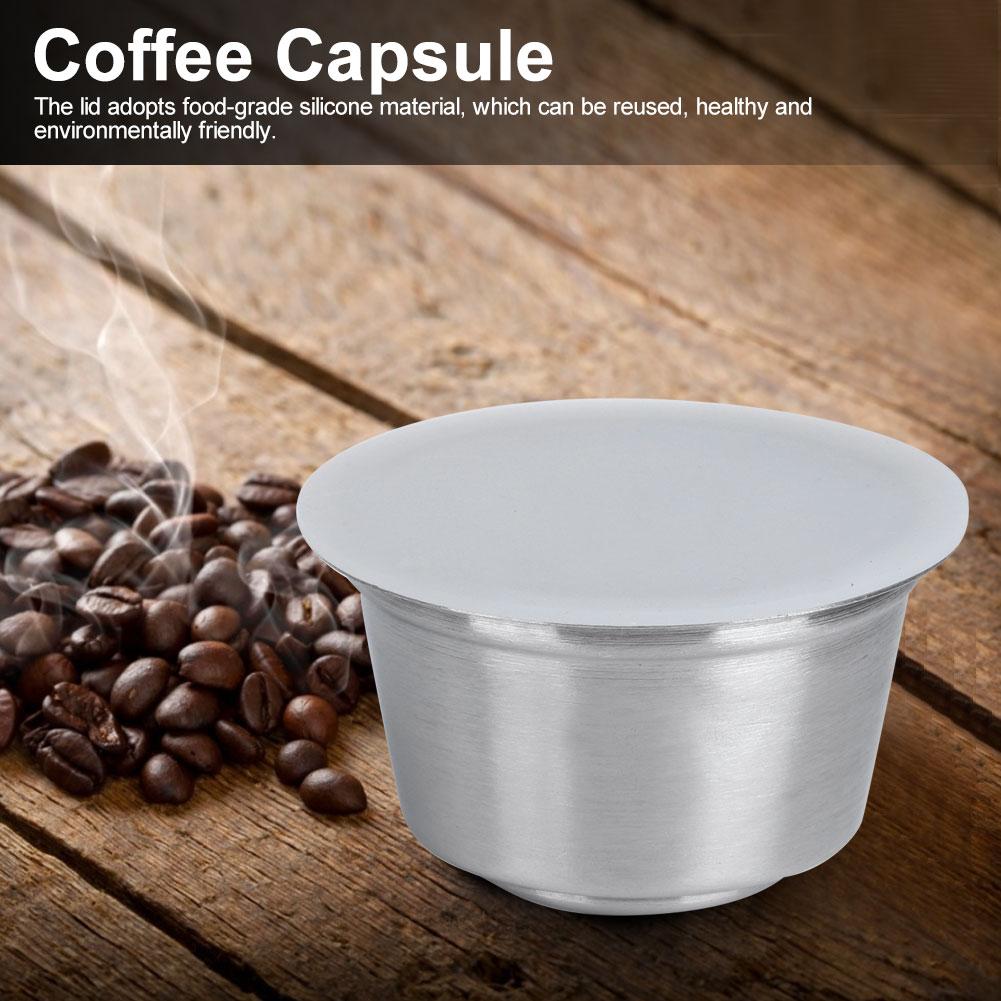 Stainless Steel Reusable Refillable Coffee Capsule Cup Fit for Dolce Gusto Coffee MakerWhite