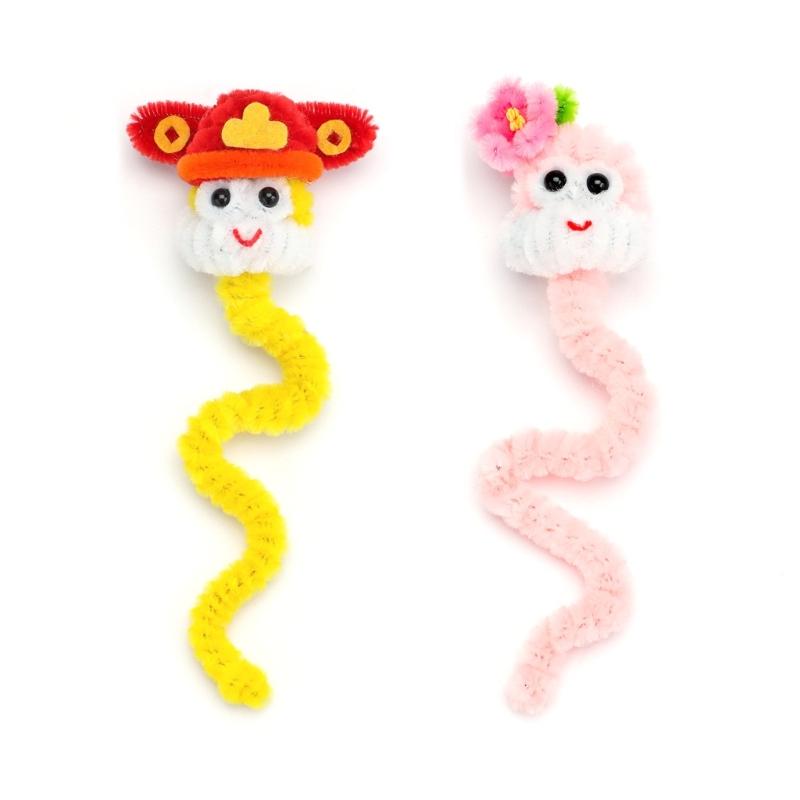

2 PcsSnake Ornaments Twisting Stick Soft Pipe Cleaners Twisting Rod Bend Stick Art Supplies for Classroom Craft Project 1
