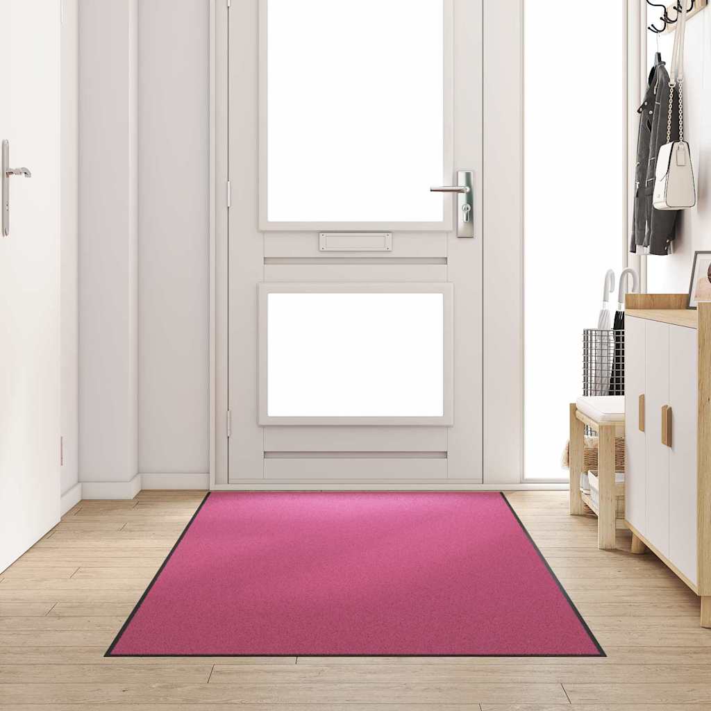 Doormat Pink and Black 120 X 250 Cm 100percent Polyamide