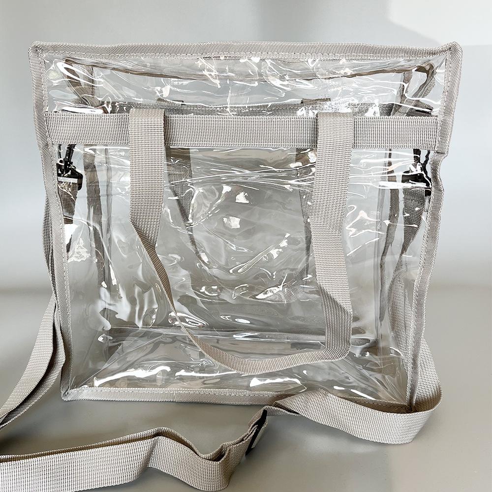 

Прозрачные сумки Прозрачная большая сумка с застежкой-молнией Сумка через плечо через плечо с регулируемым ремнем 32*32*15cm