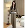Korean Style Casual Women's Slimming Sweatshirt Two-Piece Set for Spring & Autumn Fashion