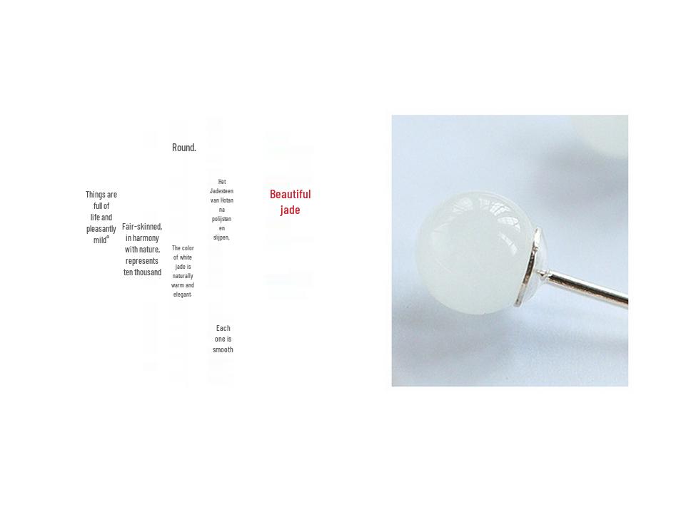 Qiaoen Natural Crystal Hetian Jade & 925 Silver Women's Earrings