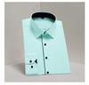 2025 Spring/Summer Men's Iron-Free White Long Sleeve Business Casual Shirt - Plus Size Available