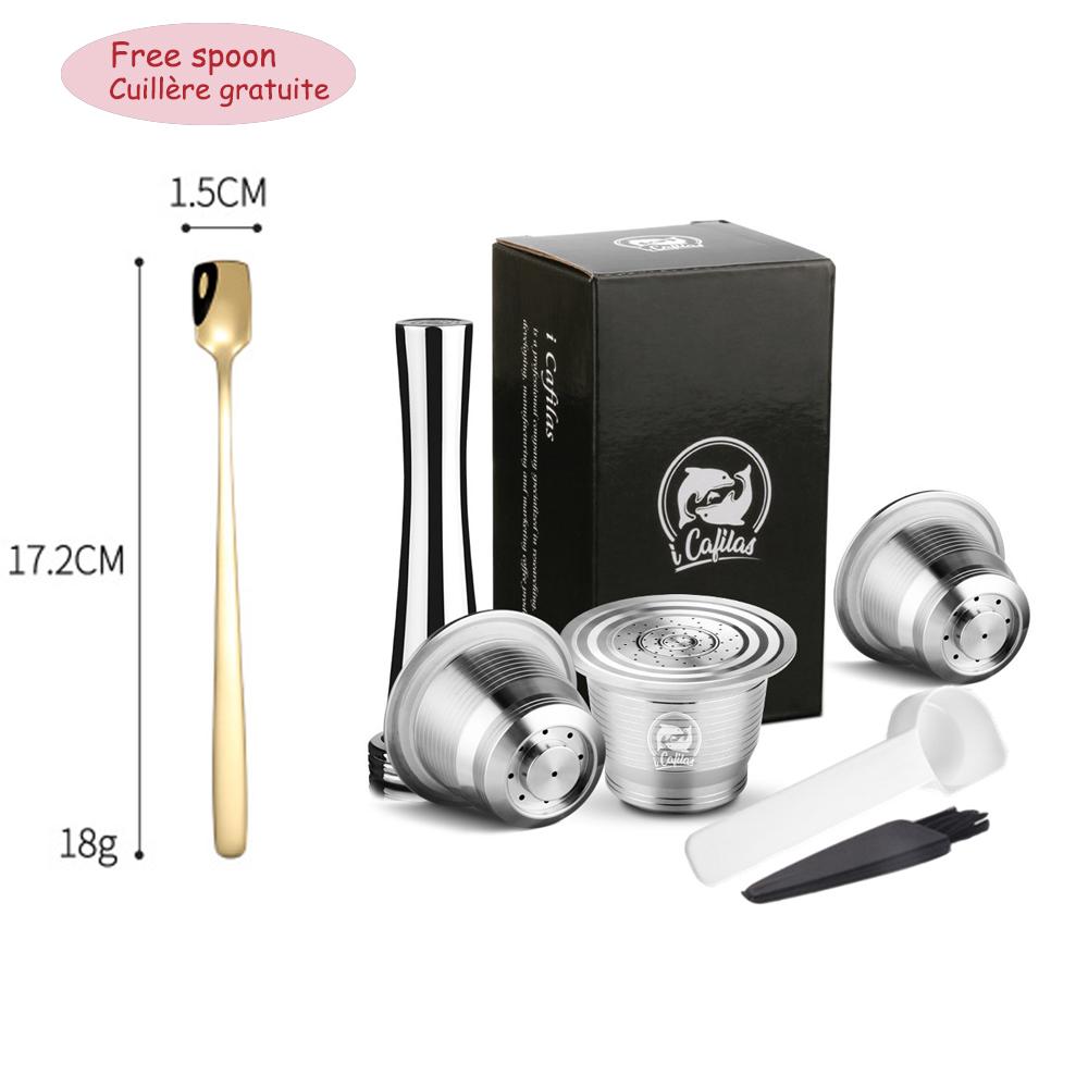 Capsula di Caffè Per Nespresso Inissia Krups YY1531FD Filtro Caffè in Acciaio Inossidabile Macchina per Schiuma di Caffè Riutilizzabile