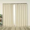 Blackout Grade 5388 Ivory 100cm Wide X 110cm Set of Improved Heating and Cooling Thick Curtains, 1, IV, Insulated, Double-Weave, Long, 2, 100x110cm,