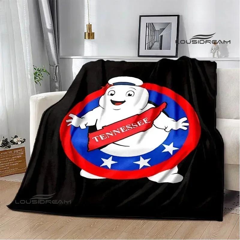 Coperta Stampata Cartoon G-Ghostbusters Calde Coperte in Flanella Morbide e Confortevoli Coperta da Casa Viaggio Fodere per Letto Regalo di Compleanno