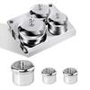 3pcs/set Mini Stainless Steel Nail Art Tray Container Liquid Powder Holder Professional Manicure R Tools Salon