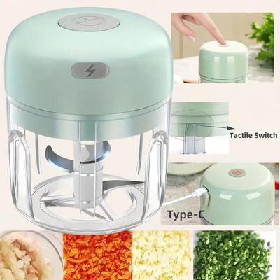 Wireless Portable Electric Garlic Chopper, Mini Garlic Masher, Compact Easy-use Kitchen Tool