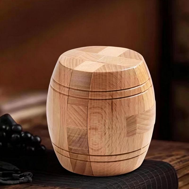 Rompecabezas Luban Lock Wooden Barrel Puzzle Iq Logic Training Brain Teaser Toys For Kids Adults Educational Gifts