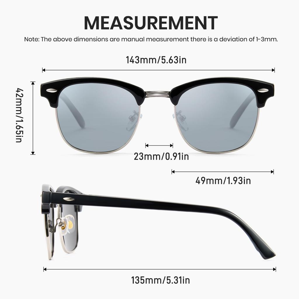 Sunglasses for Women and Polarized UV Face Slimming Suitable for and Outdoor Stylish P1152S64 [Cyxus] Men, Lenses, Protection, Effect, Fishing,