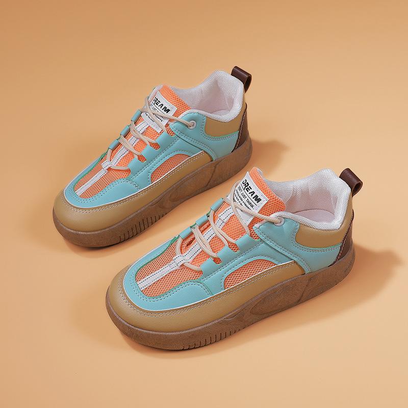 

2025 spring and autumn new little white shoes women s platform muffin shoes female students versatile breathable board shoes student shoes 36 зелёный