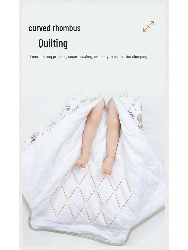 Adjustable Thickened Anti-Kick All-Cotton Baby Sleeping Bag for All Seasons