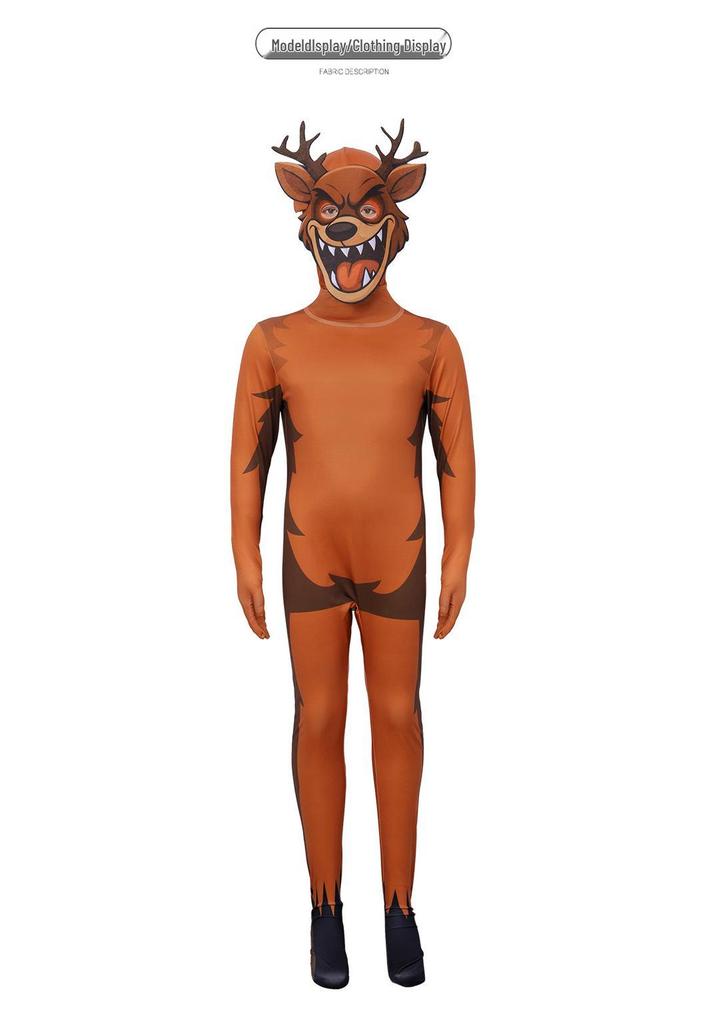 Halloween 99 Nights Deer Monster Jumpsuit - Children's Bat & Owl Cosplay Costume