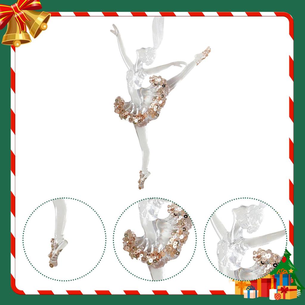 Hanging Ballerina Christmas Decoration, Dancer Ballet Decor for Indoor