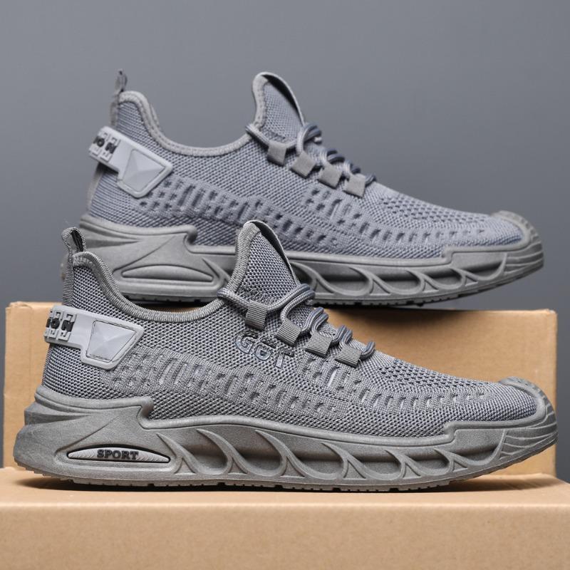 Men's Shoes New Spring and Summer Men's Fly-woven Breathable Casual Tooling Shoes Platform Driving Shoes Outdoor Sports Running Shoes