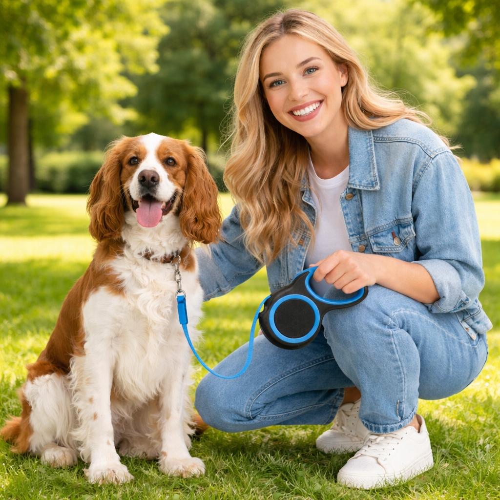 [PACZA] Automatic Dog Leash up to 20kg with Lock 5m D1100