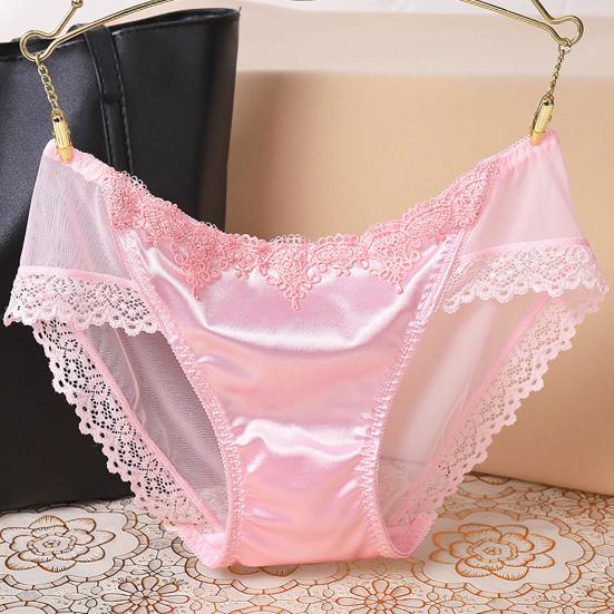 Dámské kalhotky Trendy Sexy Perspektiva Tenké Pohodlné Uvnitř Nošení Nylonová Krajka Šití Dámské Kalhotky Doplňky na spaní