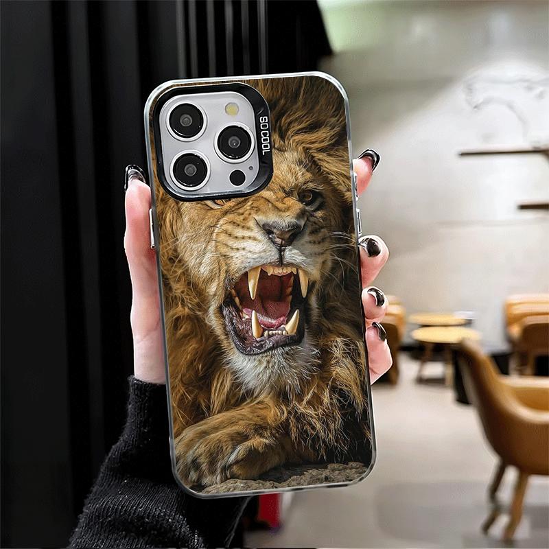 Lion Male Man King Shockproof Phone Case for iPhone 17 Air 16 16E 15 Pro Max 14 Plus 13 Mini 12 Back Cover Anti Fall Fundas
