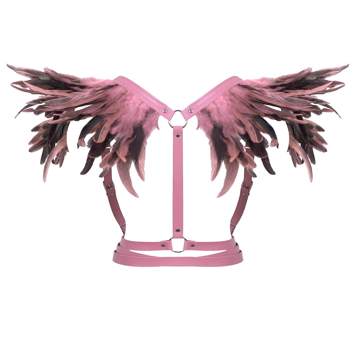 

Крылья ангела, Перьевое украшение, Кожаный ремень, Интегрированный пояс, Танцевальный подиум, Выступление на вечеринке, Универсальная одежда