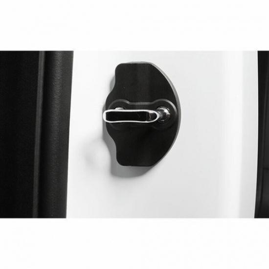 Black ABS Door Buckle Protection Cover Trim 2PCS Fit For Tesla Model X 2016-