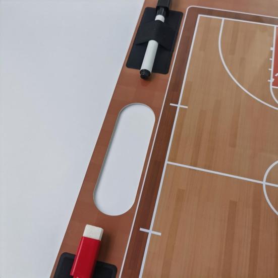 Basketball Dry Erase Clipboard with Handle Smooth Surface Portable Handheld Double Sided Basketball Coaching Board with Markers