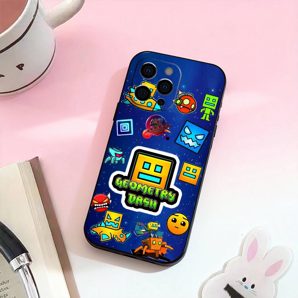 

G-Geometry Dash Game Phone Case Silicone Soft For IPhone 17,16,15,14,13,12,11,XS,Plus Pro Max iPhone13PROMAX