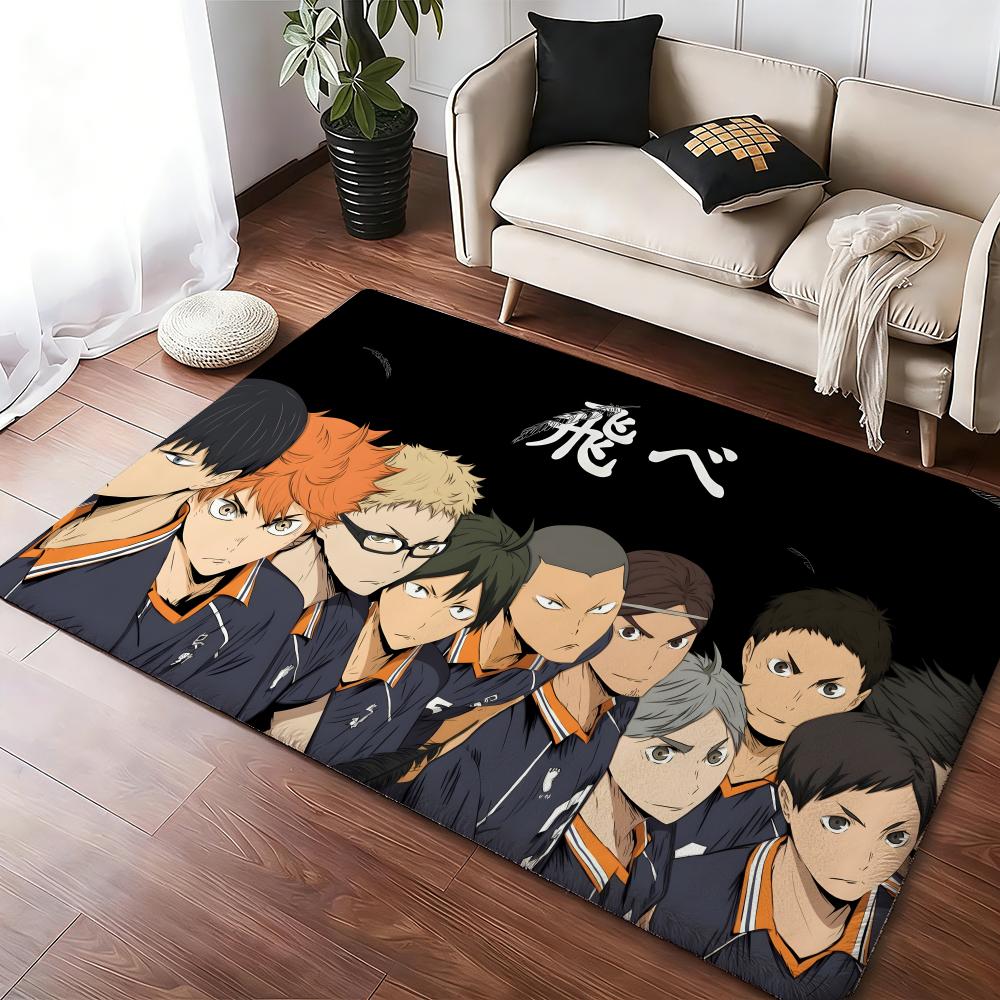 Anime Cool H-HaikyuU Floor Mat Cozy Flannel Soft Thick Non-Slip Mat For Living Room Bedroom Kitchen Decor Rugs