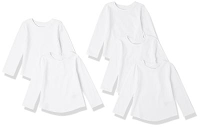 Für [Amazon Essentials] 5er-Pack langärmlige T-Shirts Mädchen, weiß, 150-165