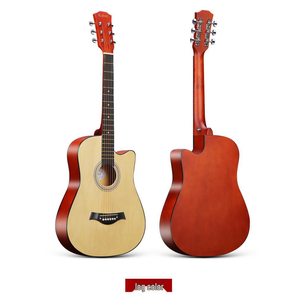 38-inch Wooden Folk Guitar for Beginner Practice