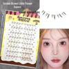 Mengjie Golden Brown Segmented Curl Manga Style False Eyelashes - Natural, No Glue Needed.
