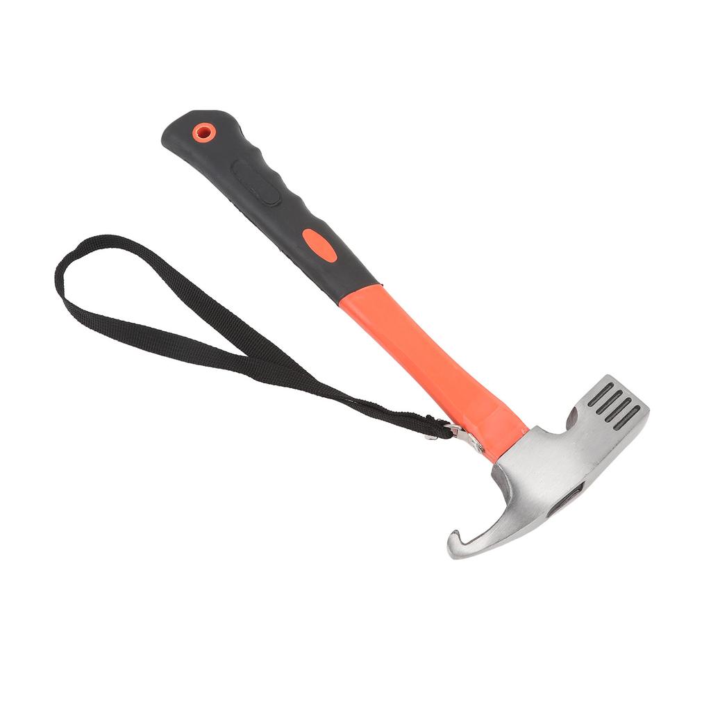 Claw Hammer ABS Rubber Iron Multifunctional Nailing Hammer with Hawkbill Curved Hook for Outdoor Camping Hiking