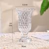 Classic Embossed Clear Glass Vase Durable Scratch-Proof Flower Vessel for Rustic Farmhouse Kitchen Decor