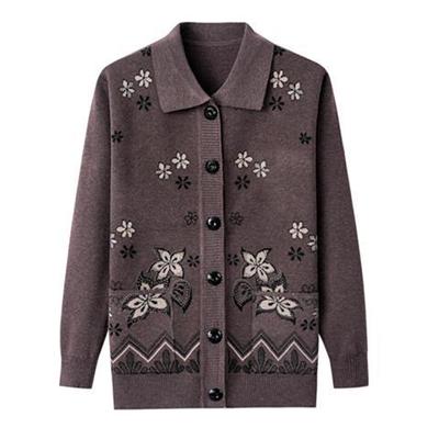 Knit Cardigan Sweater Lapel Sweater Coat Large Size Sweater Women's Sweater Autumn and Winter Thickening