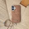 Brown Smile Phone Cover Case with Mobile Phone Chain for iPhone 16 Pro/ Pro Max