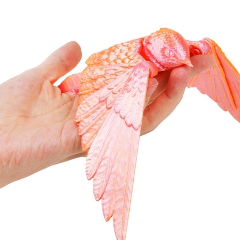 3D Printed Swallow Flexible Joint Articulated Fidgety Toy Swallow Figurines Exquisite Pet Toy Desktop Pet Ornament Gift