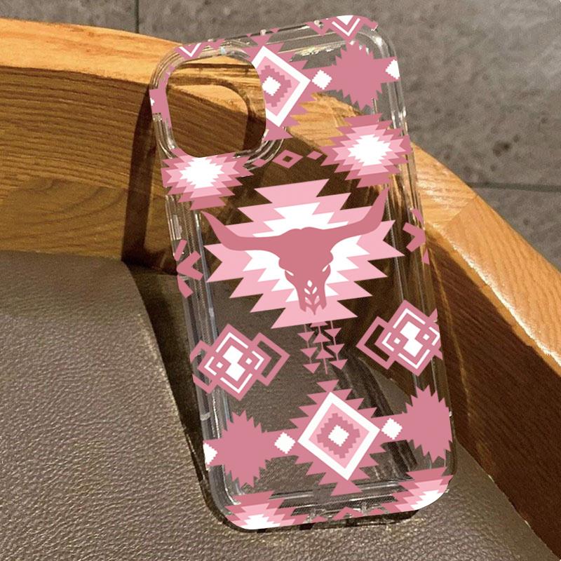 Geometric Bull Pink TPU Soft Phone Case for  14 Pro Cases Mi 13 12 11 Lite 14 13T 12T Poco X6 X3 F5 Pro Anti-Fall Cover