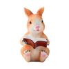Handicraft Rabbit Reading Book Statue Resin Crafts Garden Animal Statue  Garden Courtyard Decor