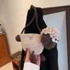 Handgestrickte Woll-Cartoon-Lamm-Tasche: Modische Eltern-Kind-Umhängetasche